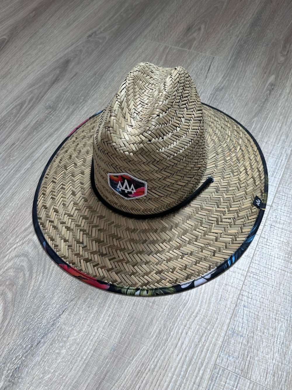Hemlock Kids Straw Lifeguard Hat – Tropical Print Brim (Never Worn) 🌴☀️ - Picture 9 of 9